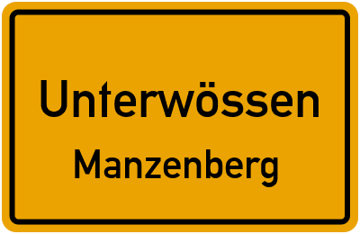 Ortsschild Unterwössen Manzenberg
