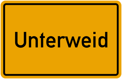 Ortsschild von Gemeinde Unterweid in Thüringen