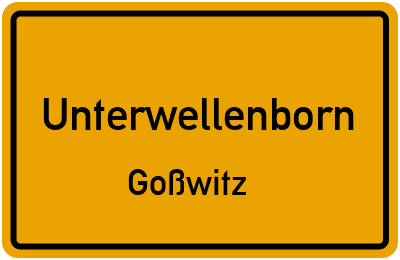 Straßenverzeichnis Unterwellenborn Goßwitz