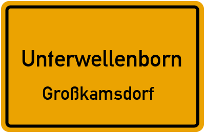 Straßenverzeichnis Unterwellenborn Großkamsdorf