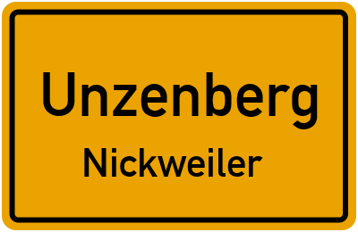 Straßenverzeichnis Unzenberg Nickweiler