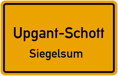 Straßenverzeichnis Upgant-Schott Siegelsum