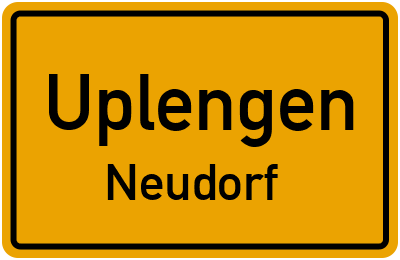 Ortsschild Uplengen Neudorf
