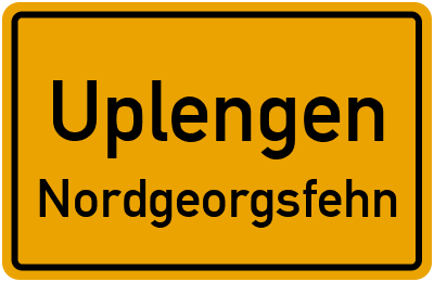 Straßenverzeichnis Uplengen Nordgeorgsfehn