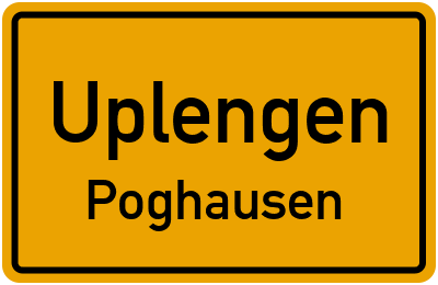 Ortsschild Uplengen Poghausen