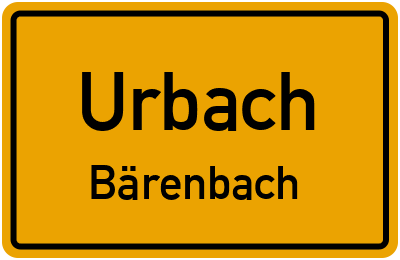 Straßenverzeichnis Urbach Bärenbach