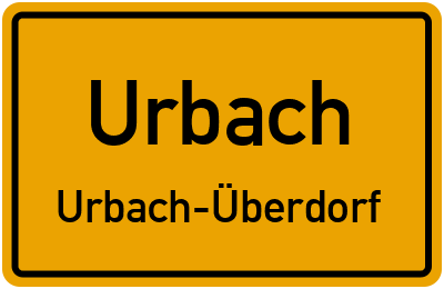 Straßenverzeichnis Urbach Urbach-Überdorf