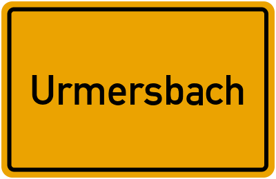 Ortsschild von Gemeinde Urmersbach in Rheinland-Pfalz
