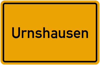 Ortsschild von Gemeinde Urnshausen in Thüringen