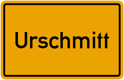 Ortsschild von Gemeinde Urschmitt in Rheinland-Pfalz