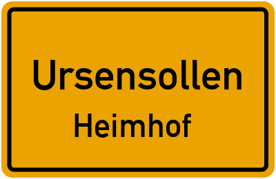 Straßenverzeichnis Ursensollen Heimhof