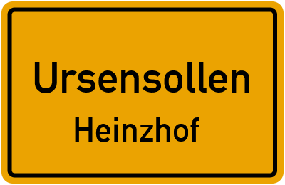 Ortsschild Ursensollen Heinzhof