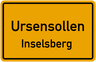Ortsschild Ursensollen Inselsberg