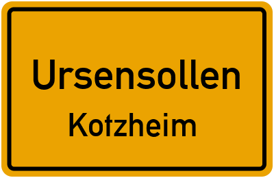 Ortsschild Ursensollen Kotzheim