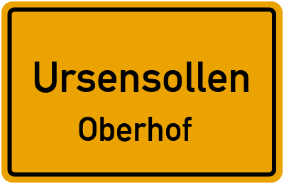 Ortsschild Ursensollen Oberhof