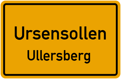 Ortsschild Ursensollen Ullersberg