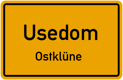 Straßenverzeichnis Usedom Ostklüne