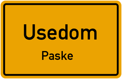 Straßenverzeichnis Usedom Paske