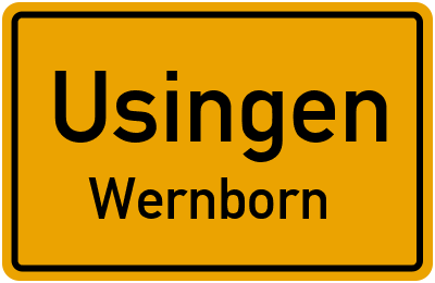 Straßenverzeichnis Usingen Wernborn