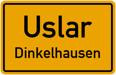 Ortsschild Uslar Dinkelhausen