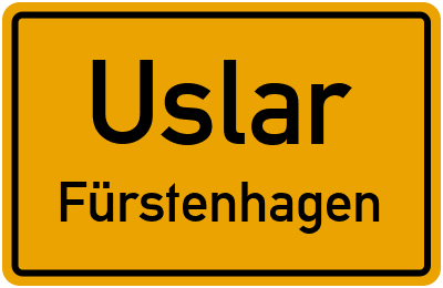 Ortsschild Uslar Fürstenhagen