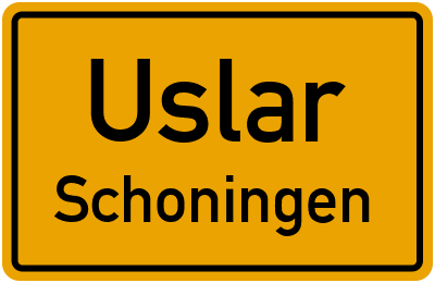 Ortsschild Uslar Schoningen