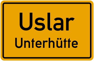 Straßenverzeichnis Uslar Unterhütte