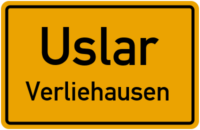 Ortsschild Uslar Verliehausen