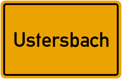 Ortsschild von Gemeinde Ustersbach in Bayern