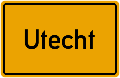 Ortsschild von Utecht in Mecklenburg-Vorpommern