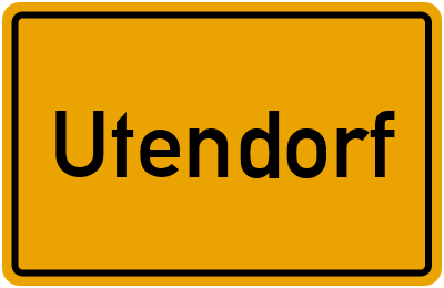 Ortsschild von Gemeinde Utendorf in Thüringen