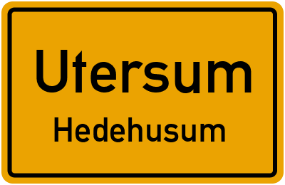 Straßenverzeichnis Utersum Hedehusum