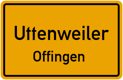 Ortsschild Uttenweiler Offingen