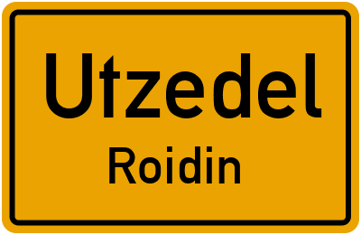 Straßenverzeichnis Utzedel Roidin