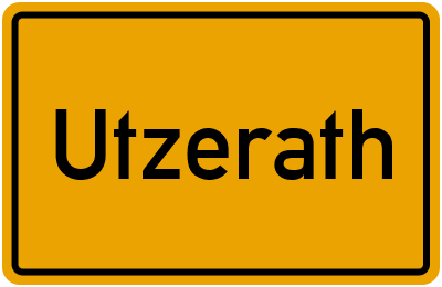 Ortsschild von Gemeinde Utzerath in Rheinland-Pfalz