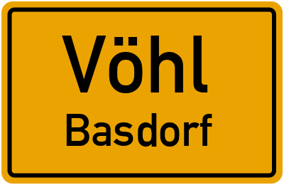 Straßenverzeichnis Vöhl Basdorf
