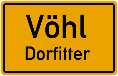 Straßenverzeichnis Vöhl Dorfitter
