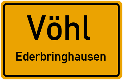 Straßenverzeichnis Vöhl Ederbringhausen