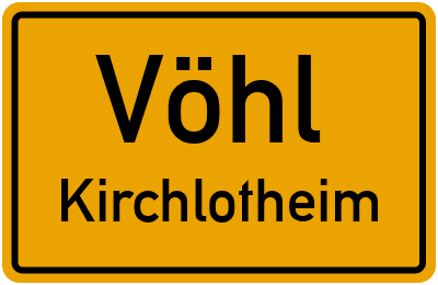 Straßenverzeichnis Vöhl Kirchlotheim