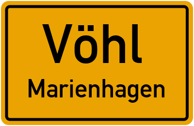 Straßenverzeichnis Vöhl Marienhagen