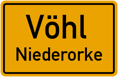 Straßenverzeichnis Vöhl Niederorke
