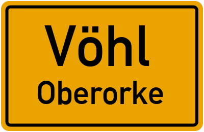 Straßenverzeichnis Vöhl Oberorke