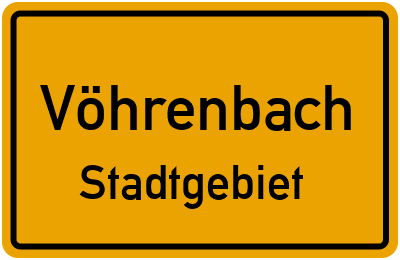 Ortsschild Vöhrenbach Stadtgebiet