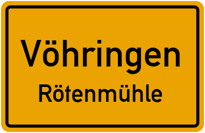 Straßenverzeichnis Vöhringen Rötenmühle