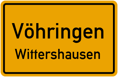 Ortsschild Vöhringen Wittershausen