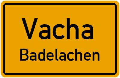 Straßenverzeichnis Vacha Badelachen