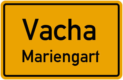 Straßenverzeichnis Vacha Mariengart