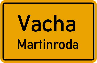Straßenverzeichnis Vacha Martinroda
