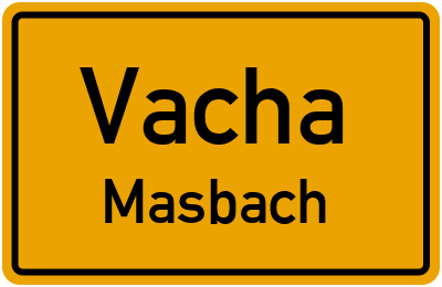 Straßenverzeichnis Vacha Masbach