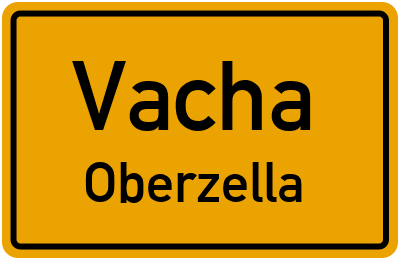 Straßenverzeichnis Vacha Oberzella
